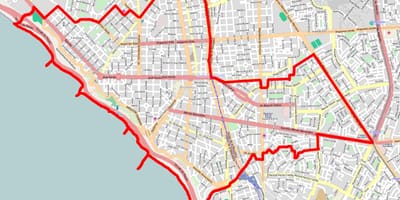 Miraflores लीमा का नक्शा