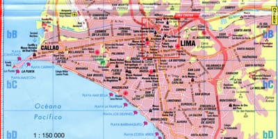 नक्शा लीमा के आकर्षण